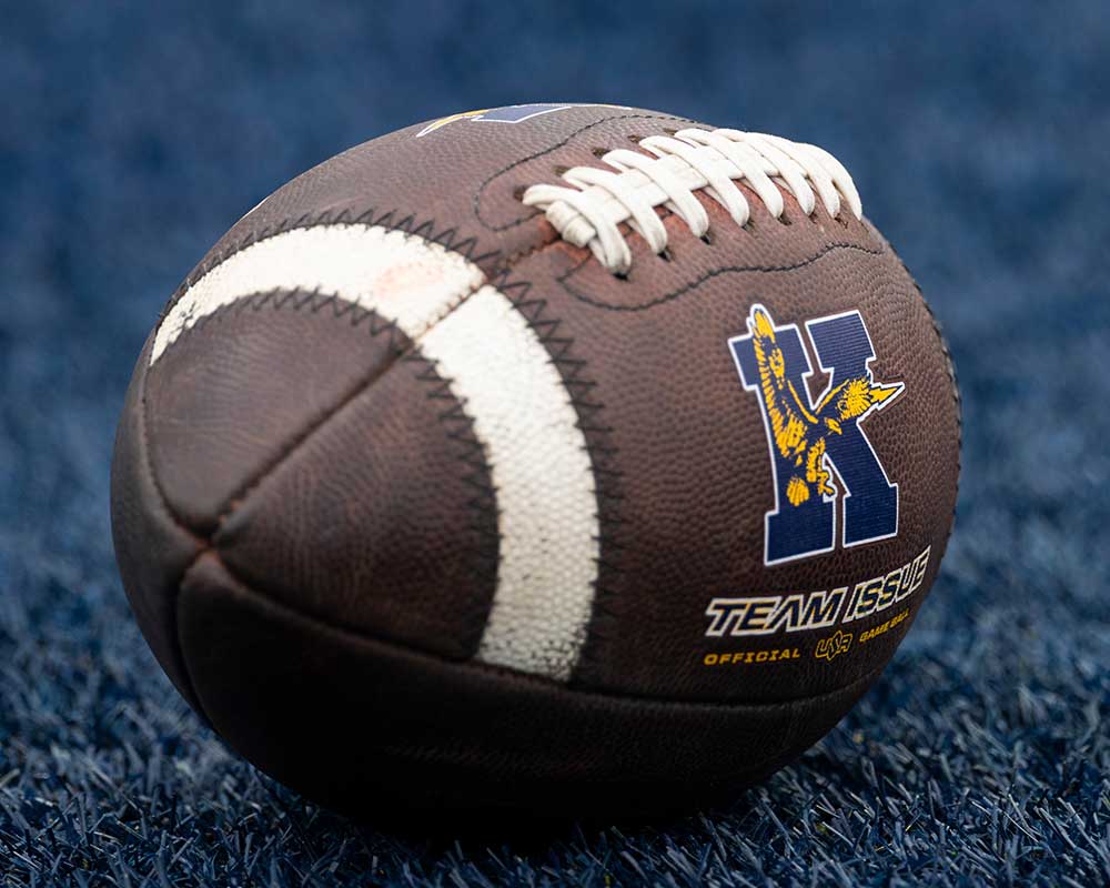 Kent State football in end zone